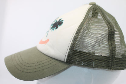 Billabong Trucker Hat Palm Tree Graphic Mesh Snapback Surf Skate Cap