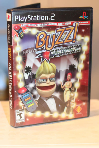 Buzz! The Hollywood Quiz PlayStation 2 VIDEO Game NO CONTROLLER