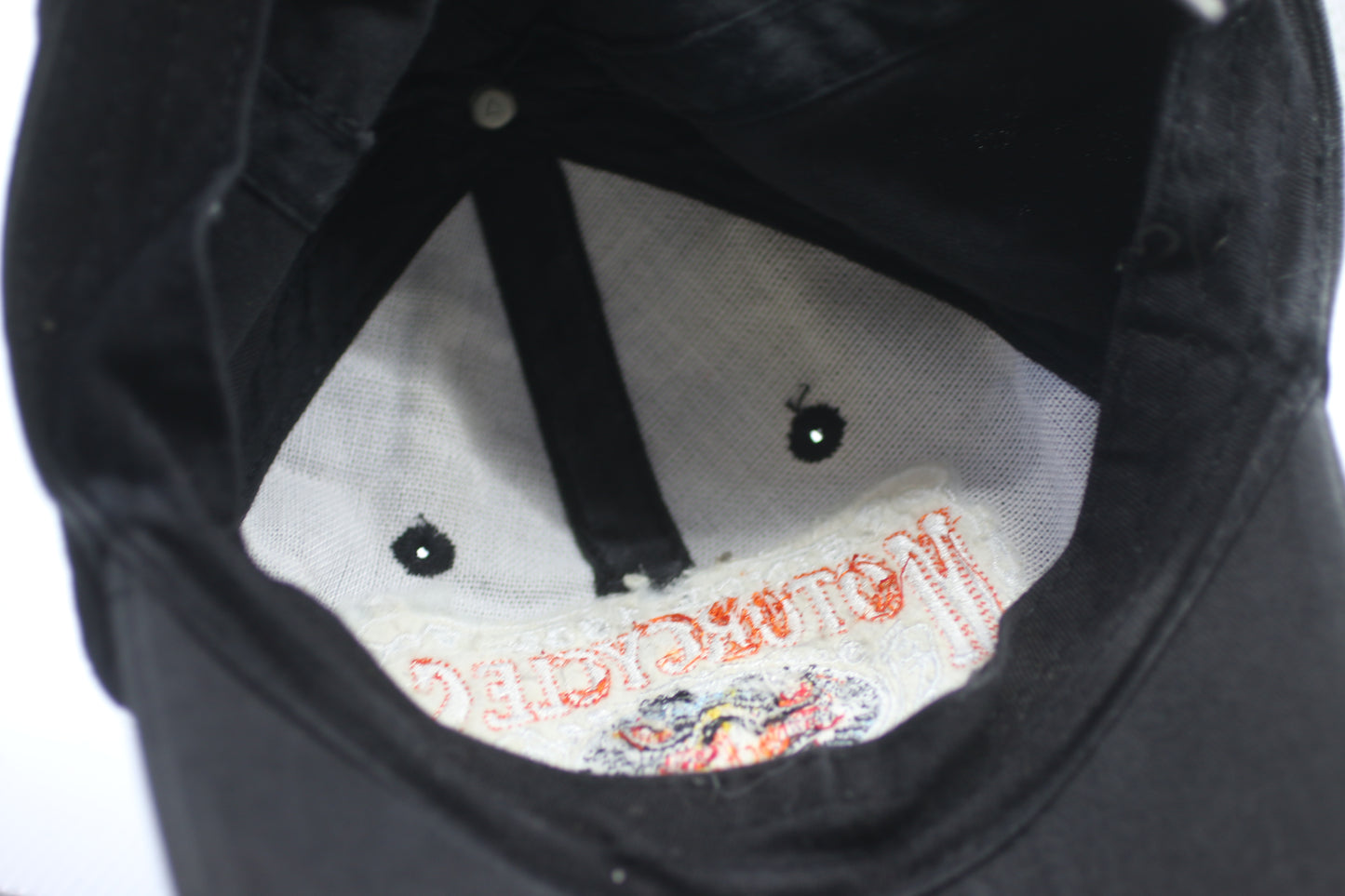 Vintage Motorcycle Cap “Old Time Tradition” Eagle Patch Black Dad Hat | 100% Cotton Biker Hat