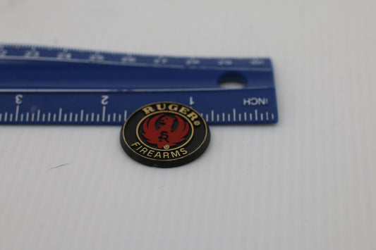 ruger Firearms black pins plastic badge souvenir