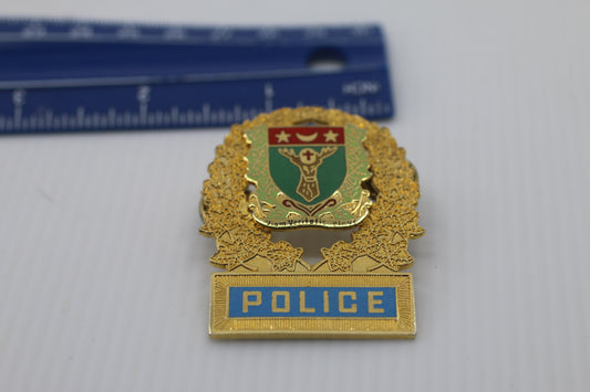 Label honor pin Badge police Québec Canada Viam Veritotis Elegt