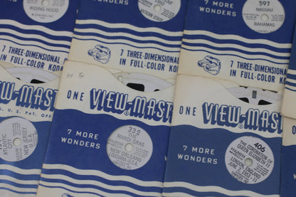 Vintage View-Master Lot w/ Viewer + 30+ Reels FT Snow White Coronation Banff Vatican