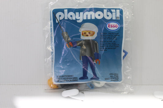 Vintage PLAYMOBIL ESSO Man with Radio and Helmet 1985 SEALED Figurine New rare