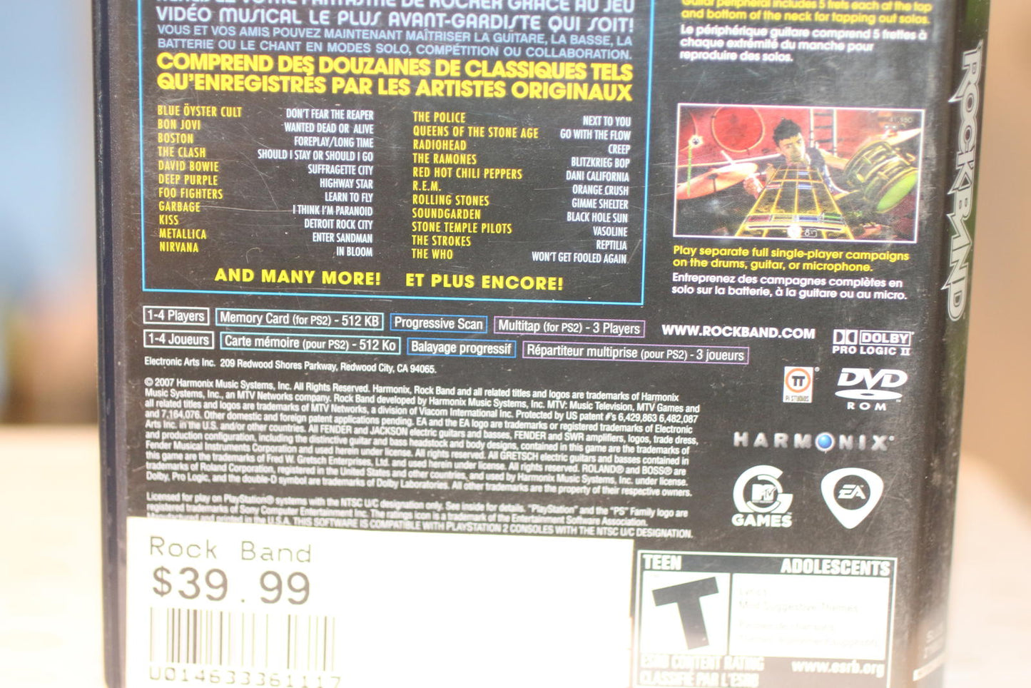 Rock Band PlayStation 2 Video Game Only No instrument