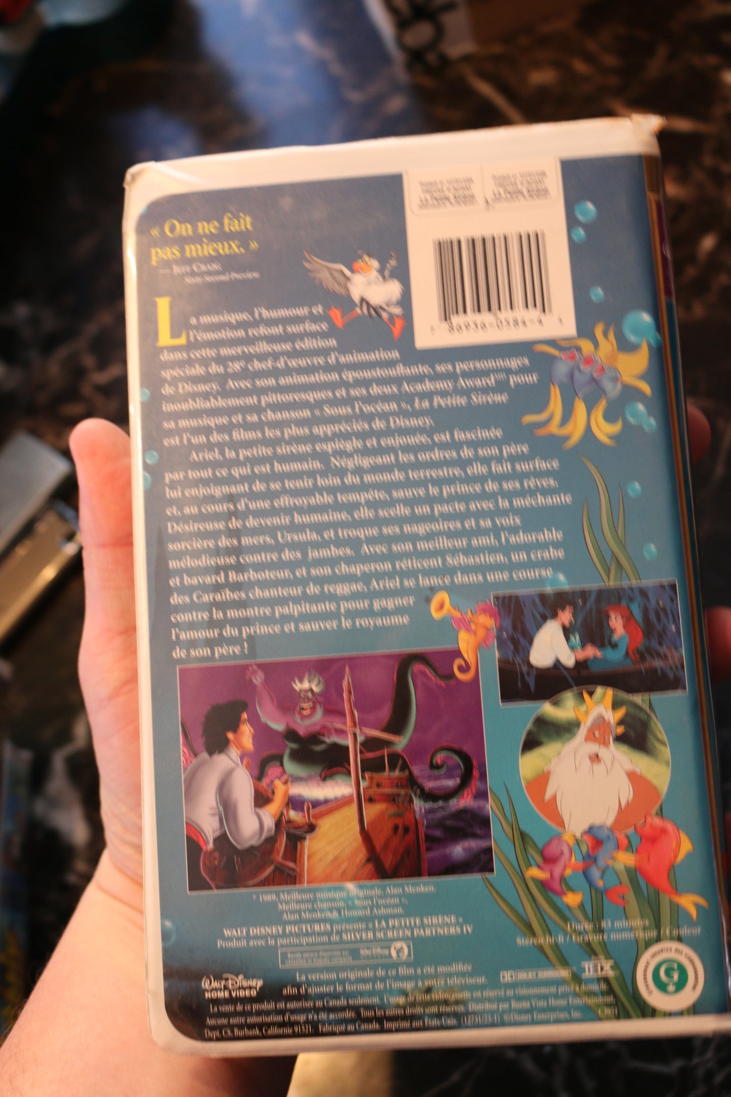 Vhs Francais French Walt Disney La Petite Sirène Video Cassette Film
