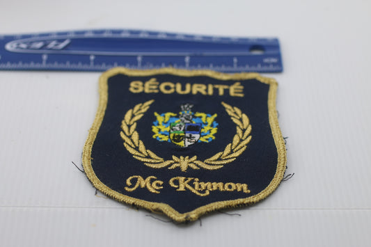 Vintage Souvenir patch Québec embroidered patch Sécurité MC Kinnon #2