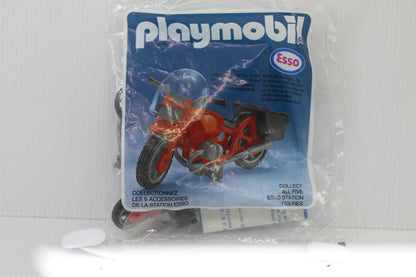 Vintage PLAYMOBIL ESSO Motorcycle vehicle 1985 SEALED Figurine New rare