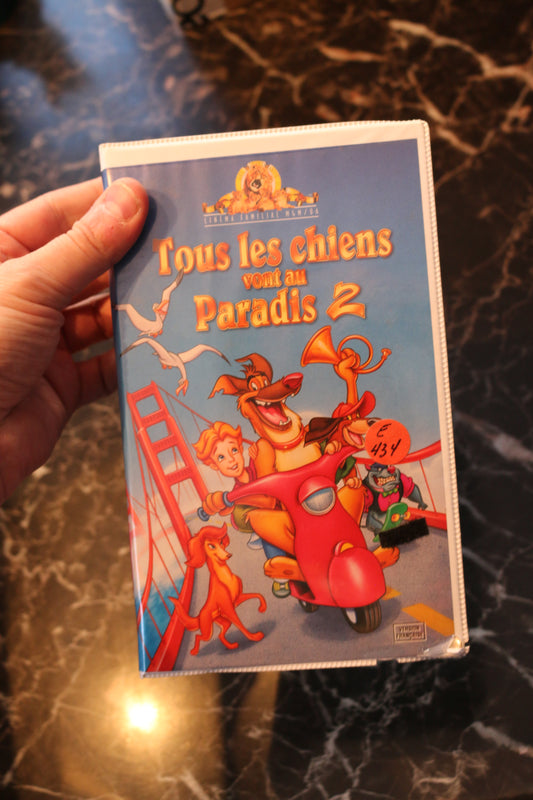 Vhs Tous Les Chiens Vont Au Paradis 2 V Française French Clamshell Videocassette