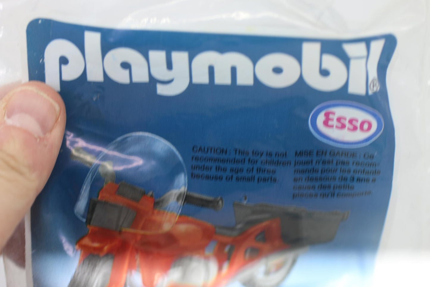 Vintage PLAYMOBIL ESSO Motorcycle vehicle 1985 SEALED Figurine New rare