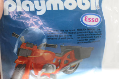 Vintage PLAYMOBIL ESSO Motorcycle vehicle 1985 SEALED Figurine New rare
