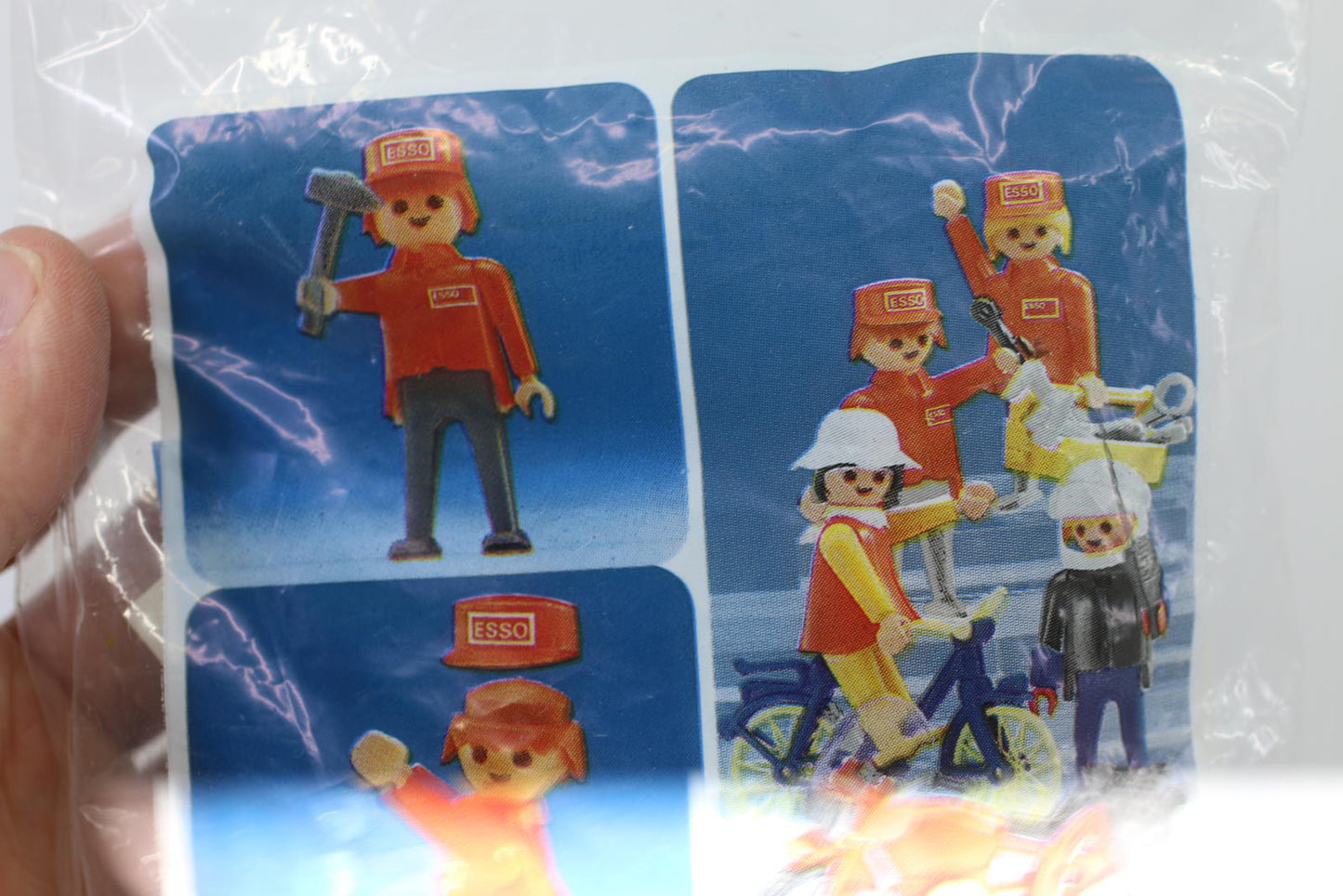 Vintage PLAYMOBIL ESSO Woman & Bike 1985 SEALED Figurine New rare