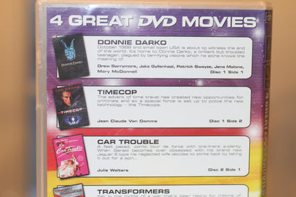 4 Great DVD Movies Collection - Donnie Darko, Car Trouble, Timecop, Transformers