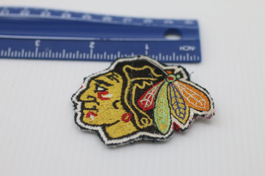 Rare NHL Embroidered Chicago Blackhawks Logo Beanie patch badge