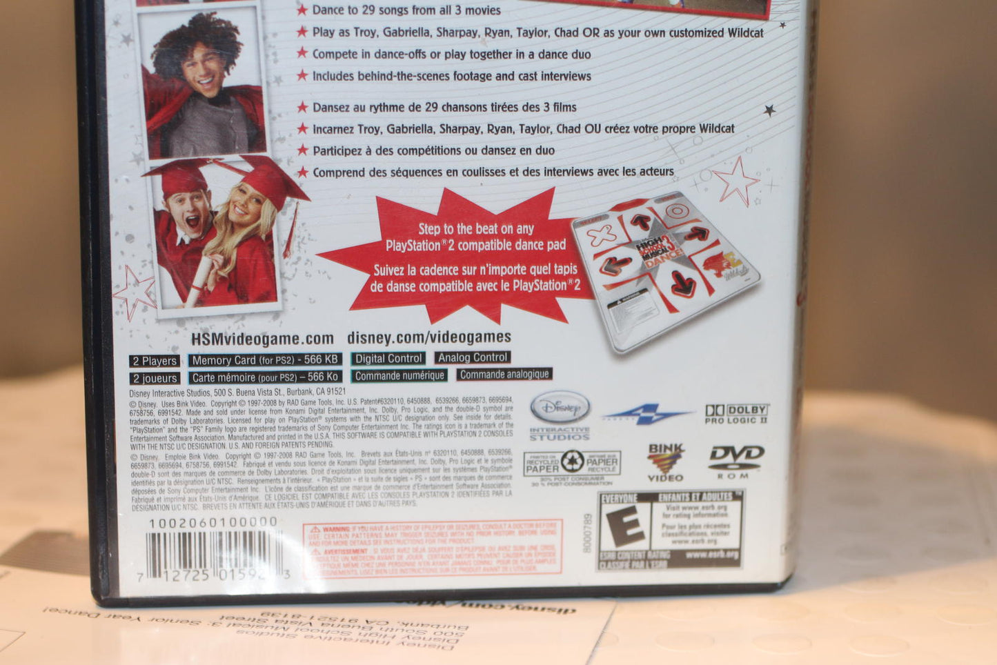 High School Musical 3: Senior Year Dance! PlayStation 2 Game
