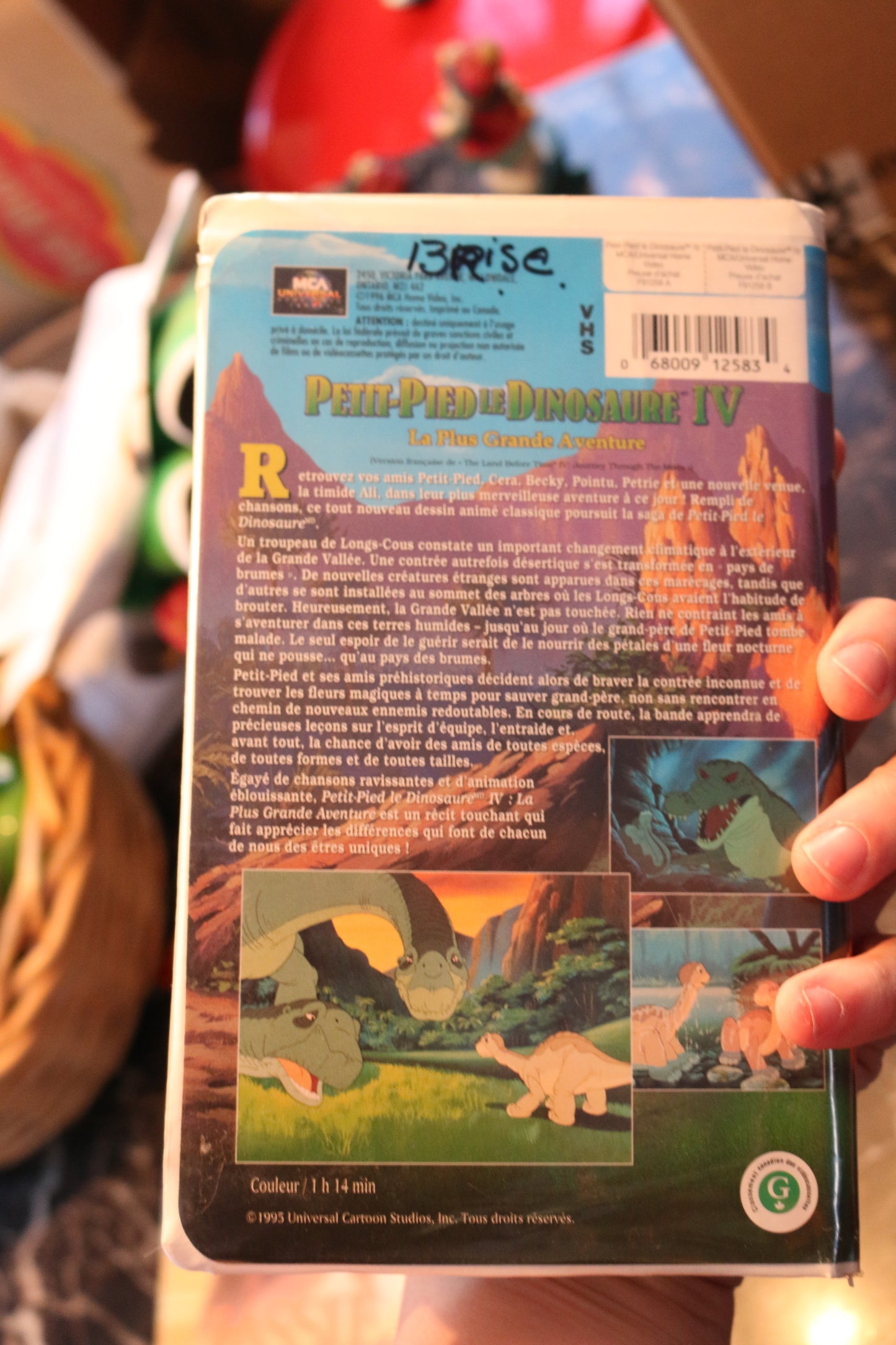 Petit-Pied Le Dinosaur Iv La Plus Grande Aventure Vhs Video-Cassette French