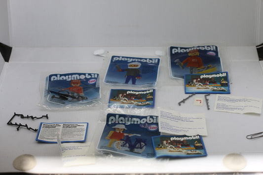 Vintage Playmobil Esso Empty Bags Inserts Booklets Lot 1980s Original