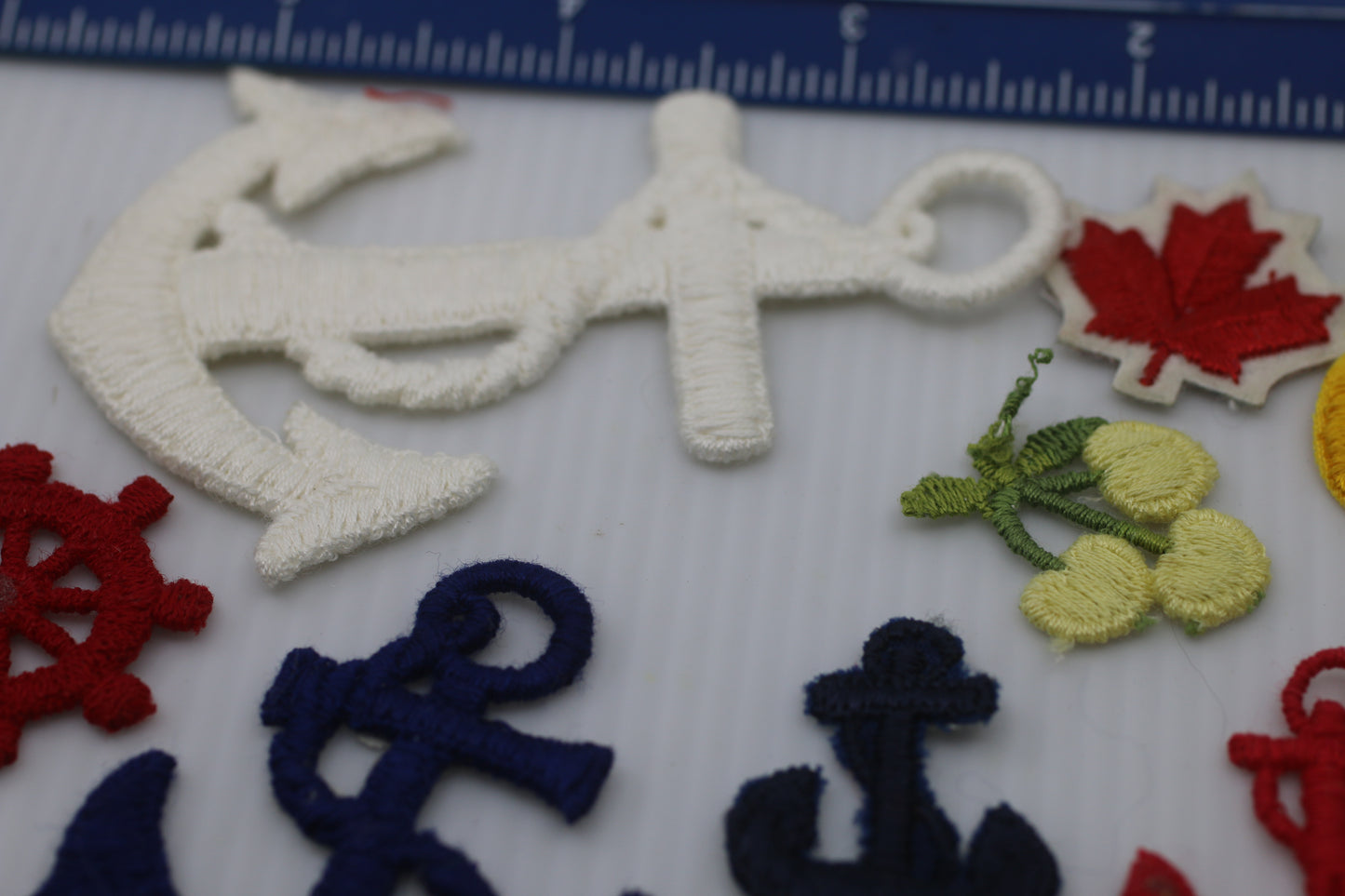 Lot of Embroidered patch badge Colored Anchor Appliques Embroidery Nautical