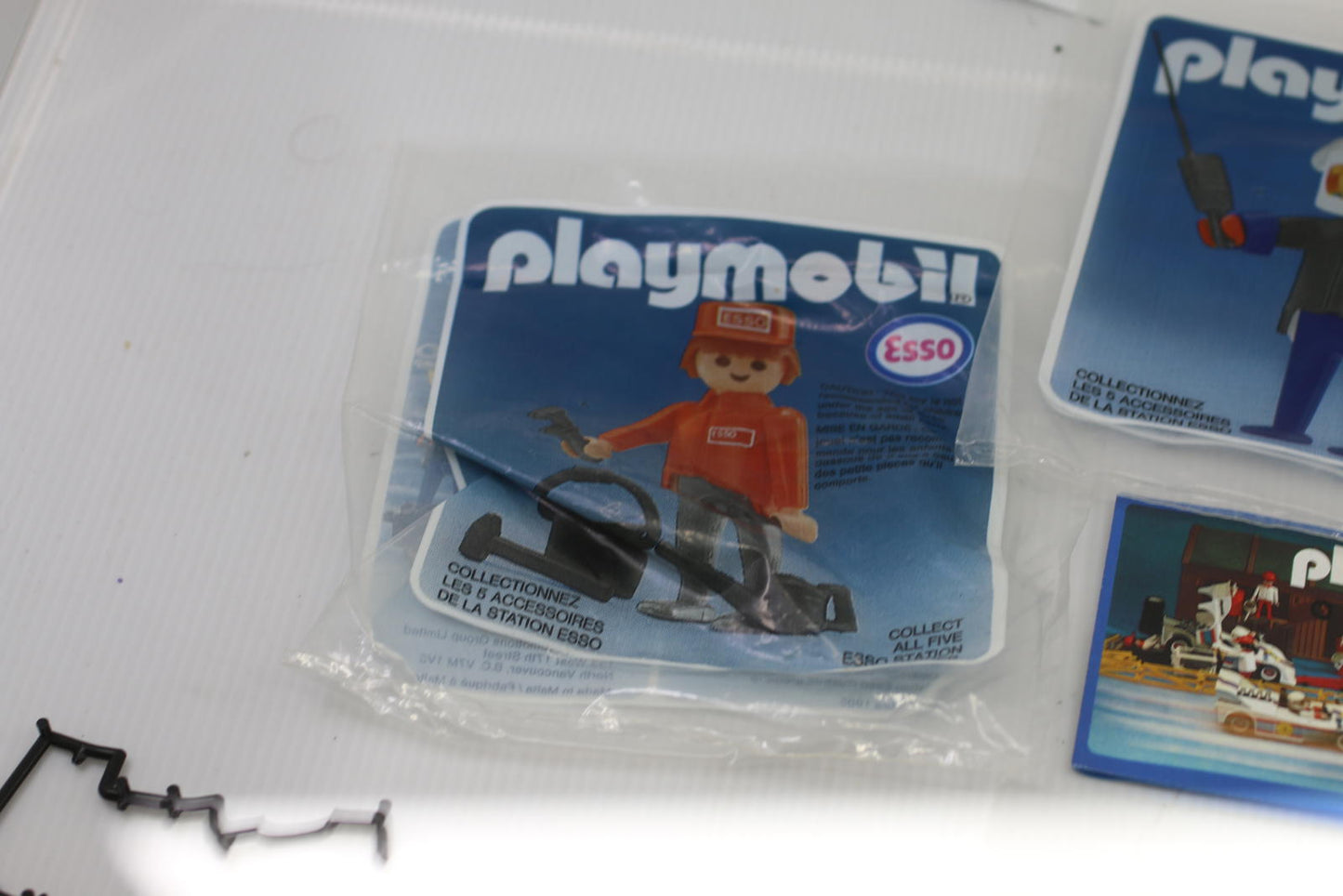 Vintage Playmobil Esso Empty Bags Inserts Booklets Lot 1980s Original