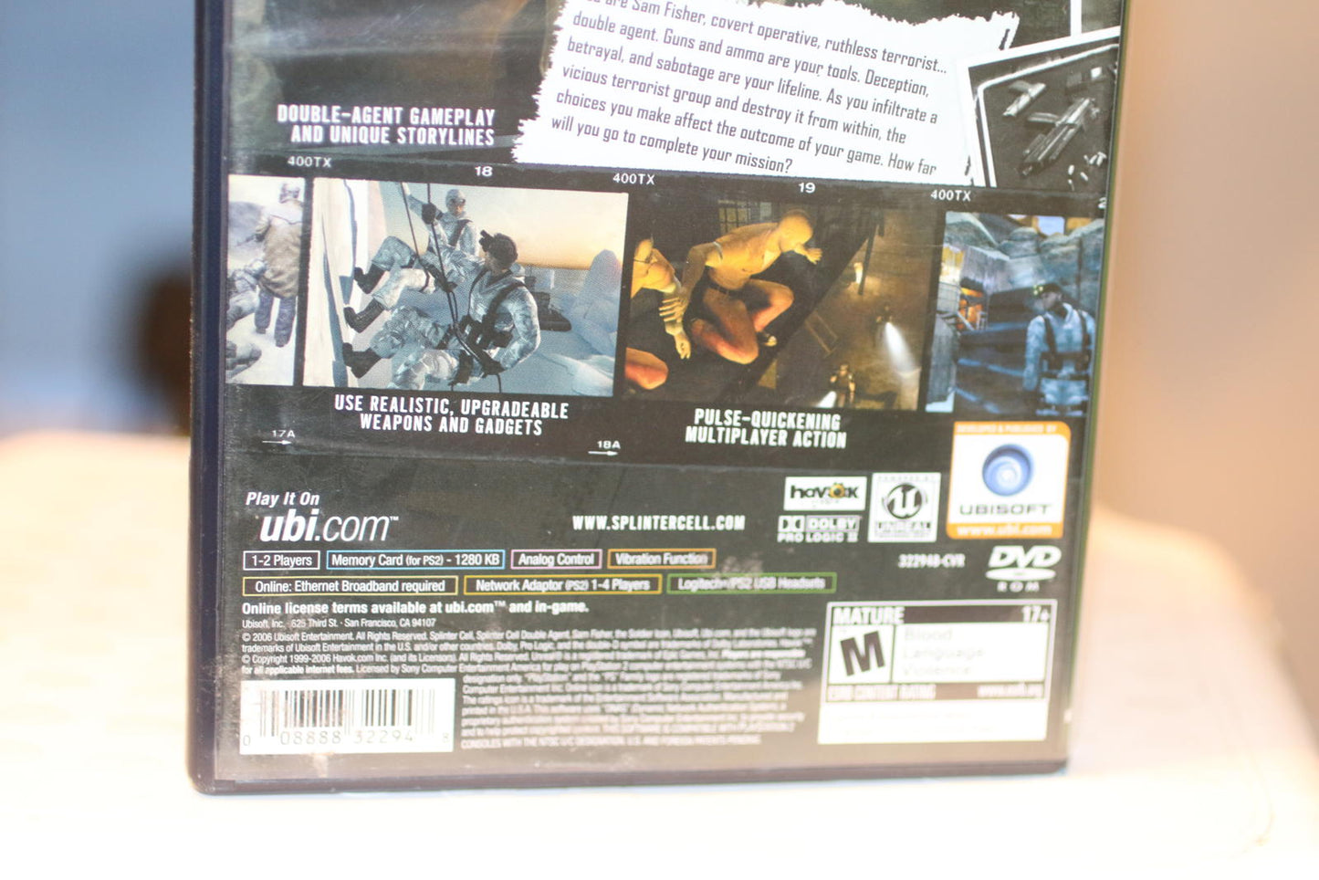 Splinter Cell Double Agent PlayStation 2 vIDEO Game