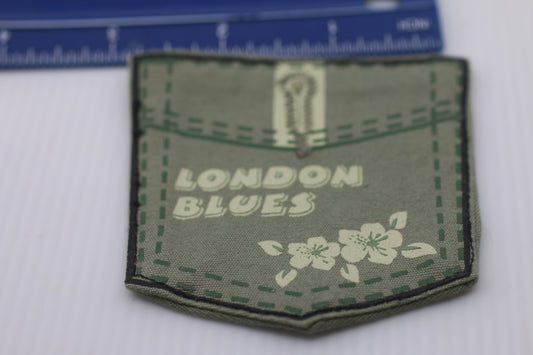 Vintage Souvenir Patch Badge London blues pocket