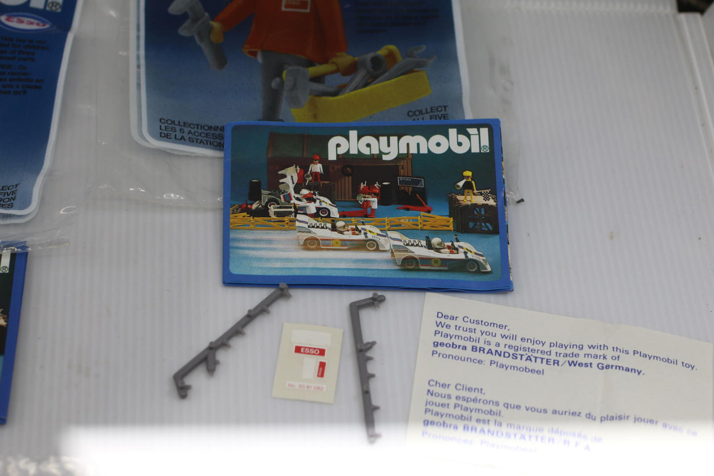 Vintage Playmobil Esso Empty Bags Inserts Booklets Lot 1980s Original