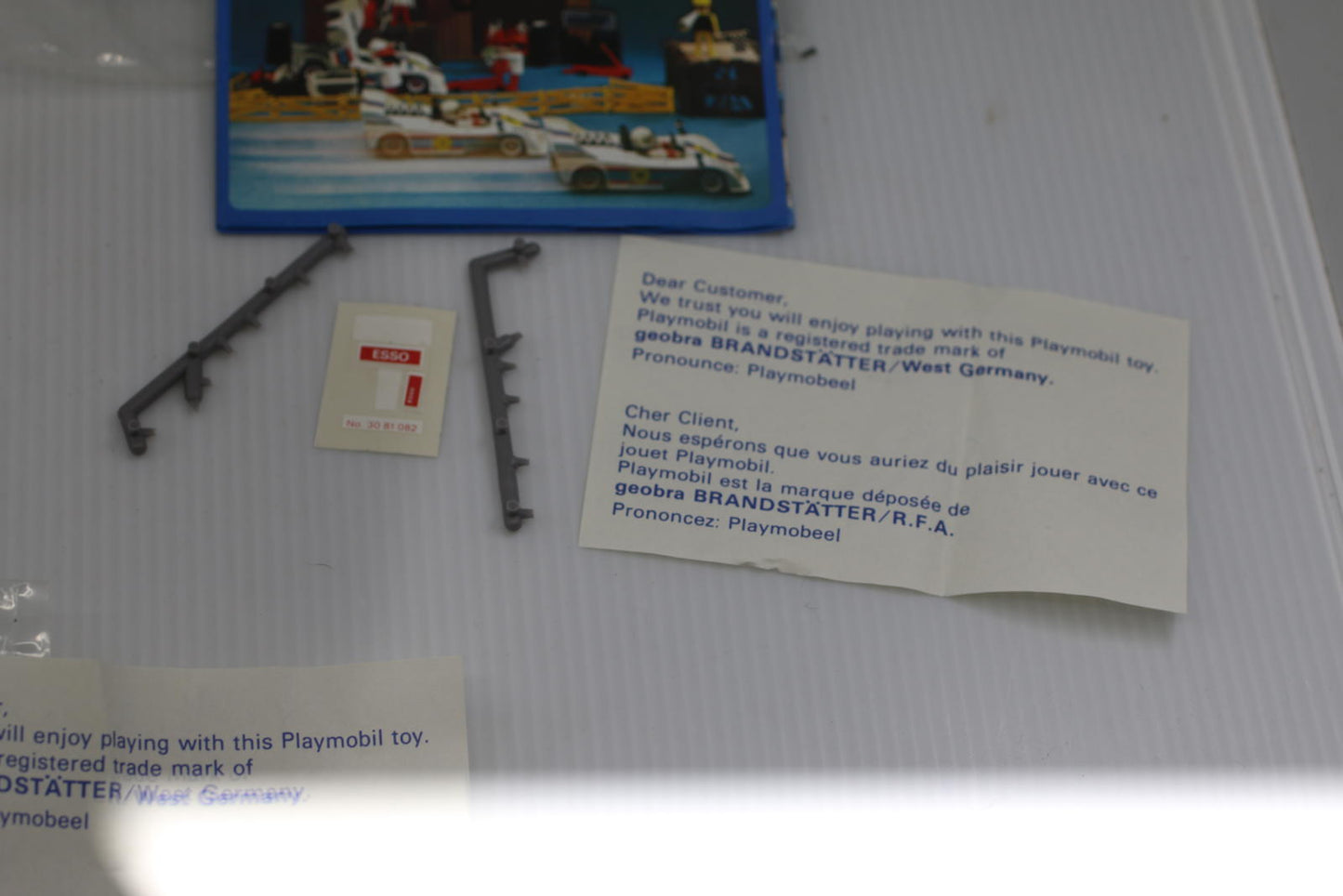 Vintage Playmobil Esso Empty Bags Inserts Booklets Lot 1980s Original