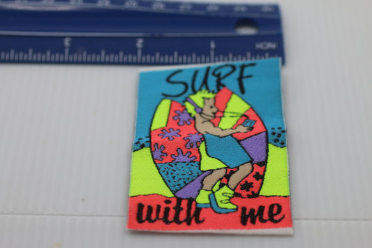 Embroidered Patch Vintage Souvenir CLothes surf surfer party Fluo (Copie)