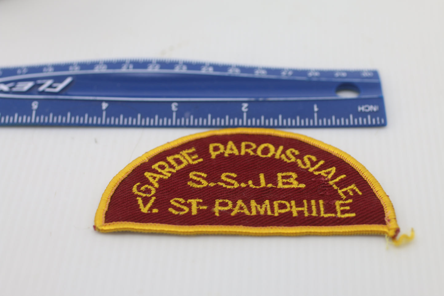 Embroidered Patch Vintage Garde Paroissiale S.S.J.B. ST-Pamphile