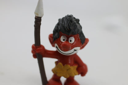 Peyo Smurfs Jungle Native Wild Smurf Figure, Bully Figurine. West Germany