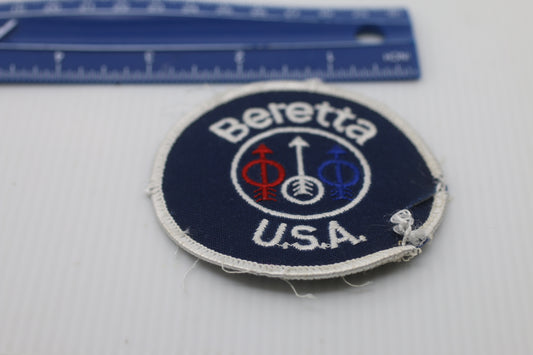 Beretta USA Firearms Logo Embroidered Patch Iron Sew On Vintage Retro Jacket Hat