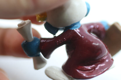 PEYO SCHLEICH VTG 1981 SMURFS # 20130 BROWN GRADUATE SMURF PVC FIGURINE