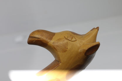 Vintage Hand Carved Wooden Giraffe Figurine African Art over 26" Tall
