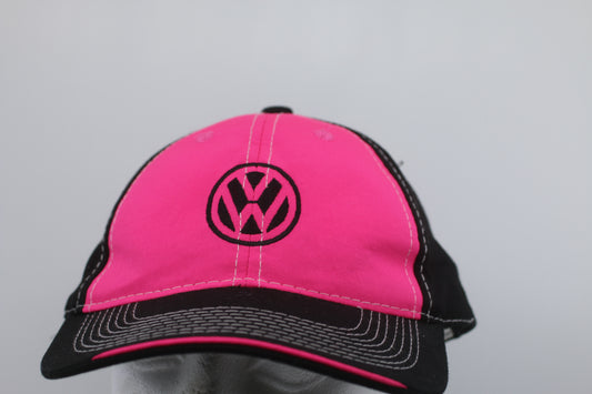 Volkswagen VW Hat Hot Pink Logo Baseball Cap Adjustable Strap Driver Gear