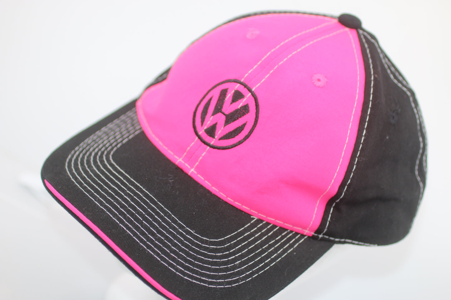 Volkswagen VW Hat Hot Pink Logo Baseball Cap Adjustable Strap Driver Gear