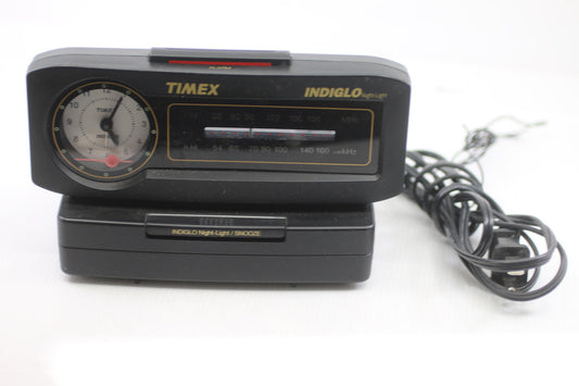 Vintage Timex Indiglo Alarm Clock Radio AM/FM – Analog Dial – Tested Working