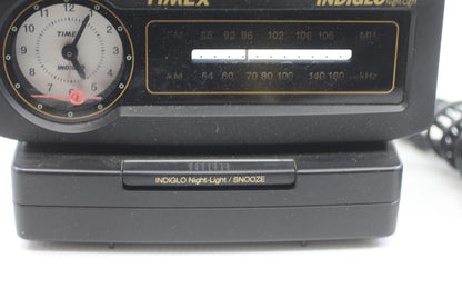 Vintage Timex Indiglo Alarm Clock Radio AM/FM – Analog Dial – Tested Working