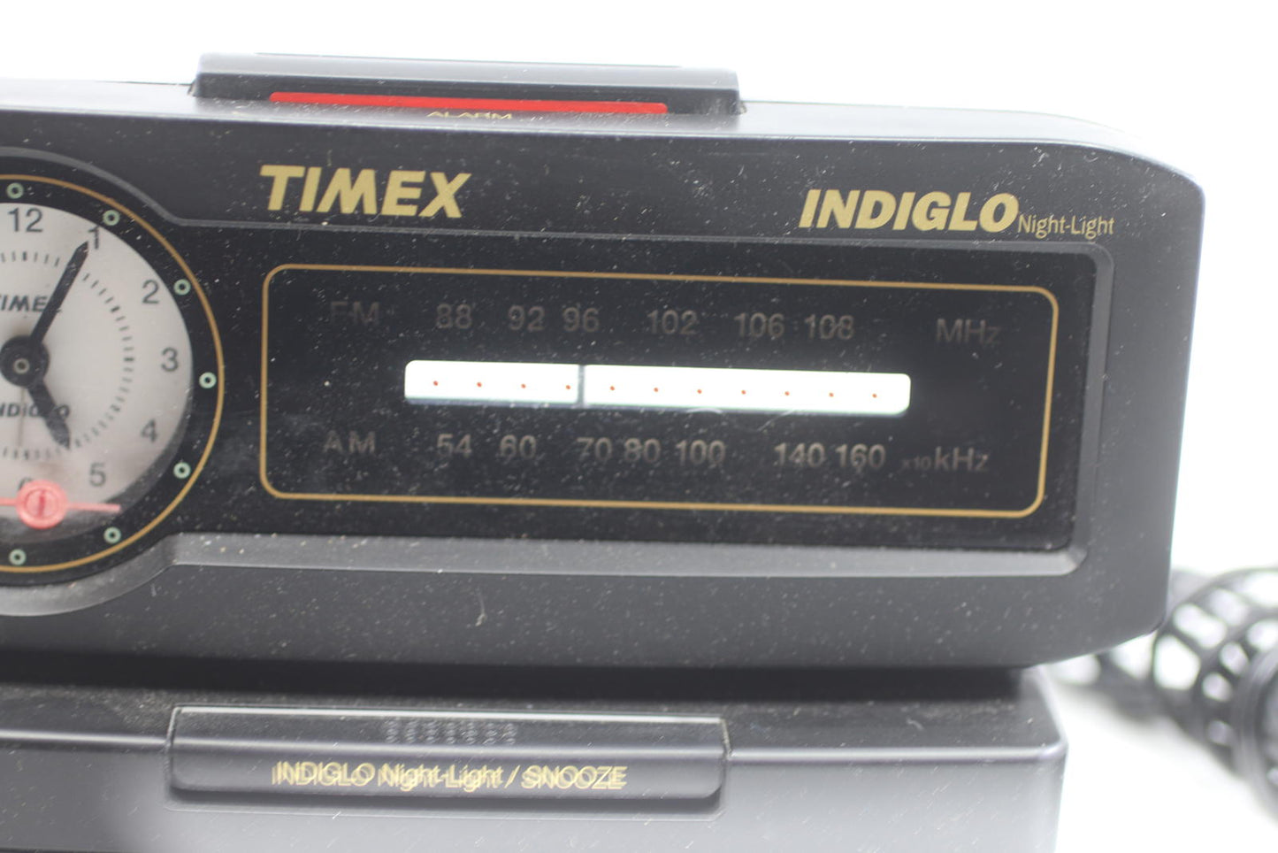 Vintage Timex Indiglo Alarm Clock Radio AM/FM – Analog Dial – Tested Working