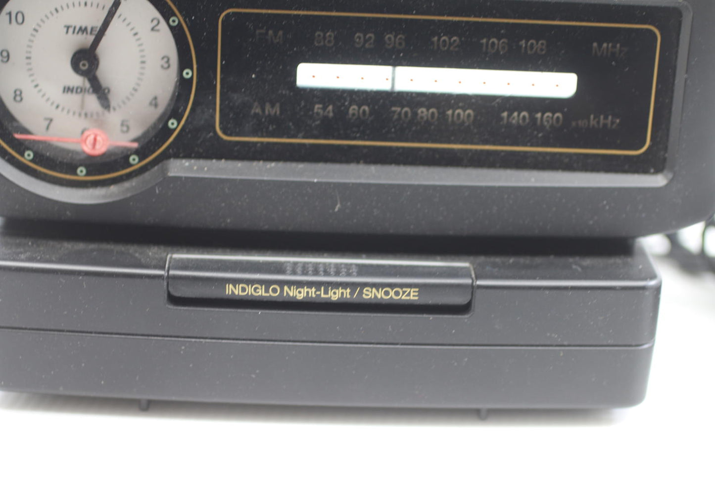 Vintage Timex Indiglo Alarm Clock Radio AM/FM – Analog Dial – Tested Working
