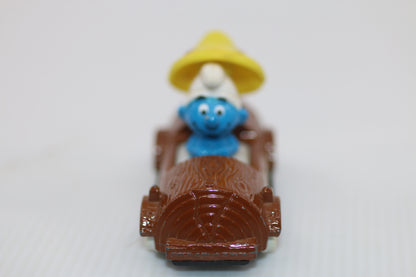 1982 Peyo ERTL Redwood Smurf-About Car Die Cast Loose Vintage