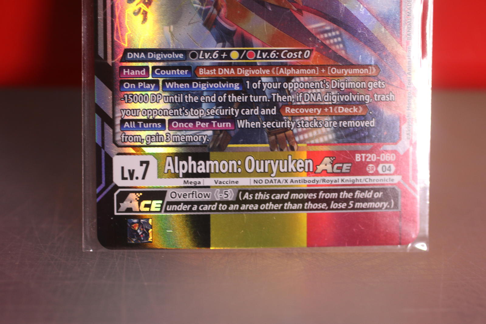 Digimon BT20-060 Alphamon Ouryuken ACE SR Foil Lv.7 NM Card