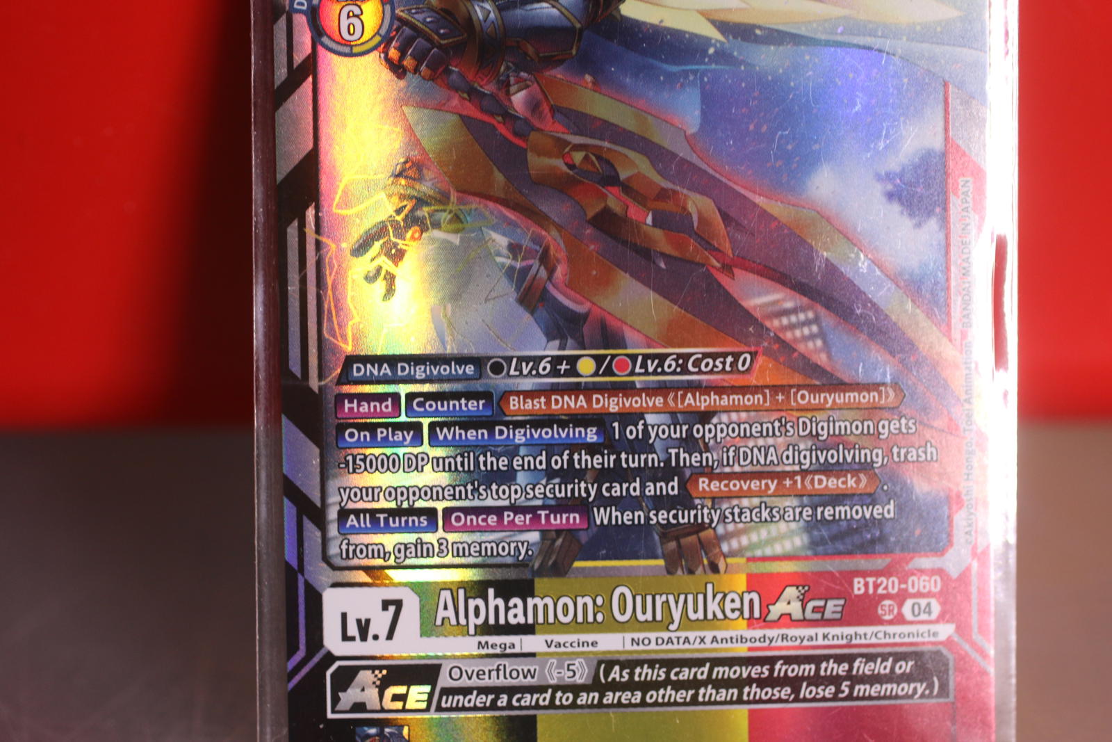 Digimon BT20-060 Alphamon Ouryuken ACE SR Foil Lv.7 NM Card