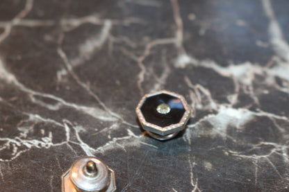 Vintage lof of 2 Black Onyx Octagon Stud Cufflinks