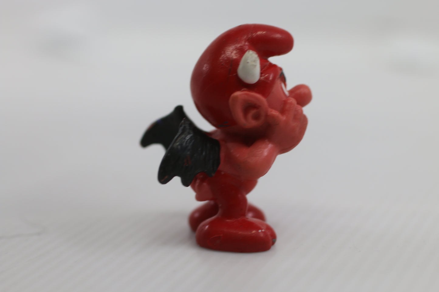 Vintage Smurfs RARE PVC Red Devil Demon Wings Horns Figure 1984 1.75”