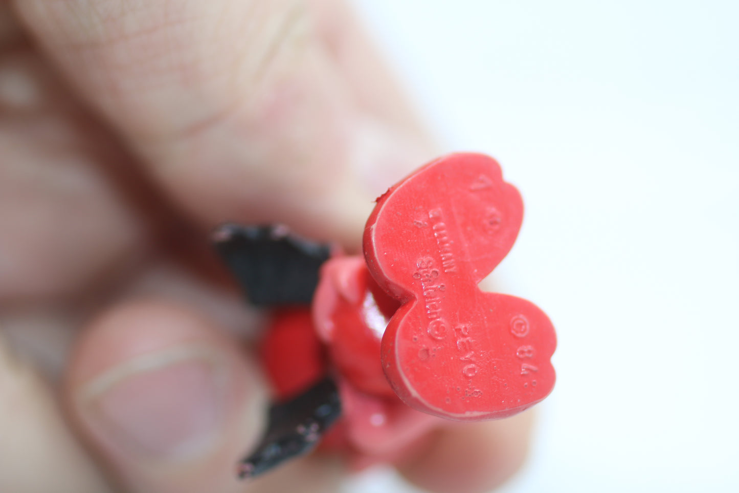 Vintage Smurfs RARE PVC Red Devil Demon Wings Horns Figure 1984 1.75”