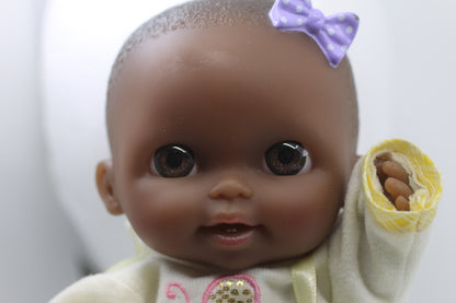 Cute Berenguer 10-18 African-American chubby baby girl doll infant rare