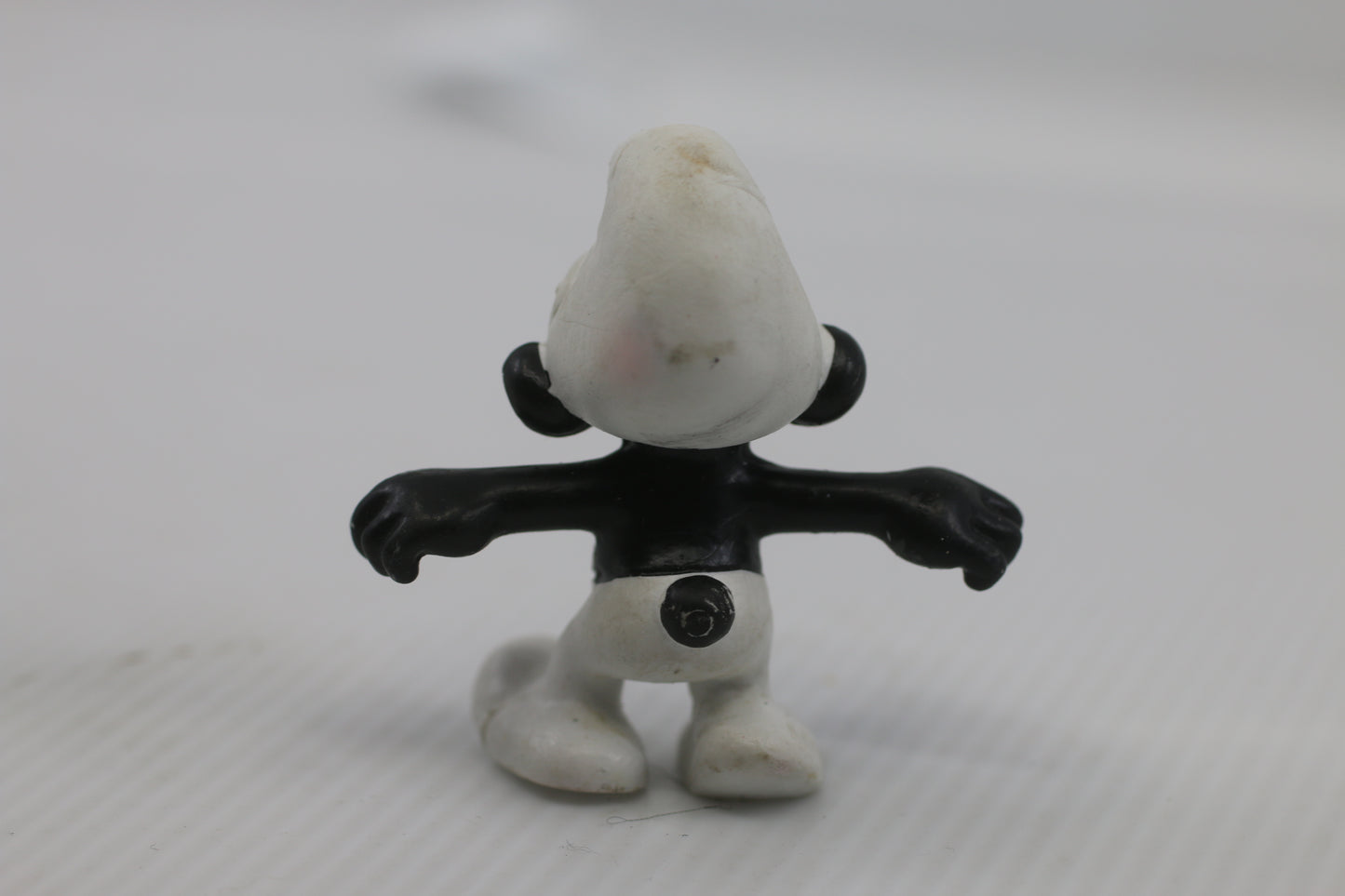 RARE Angry Smurf 20007 Black Teeth Red Eye Vintage Figure Schleich Peyo 1966 HK