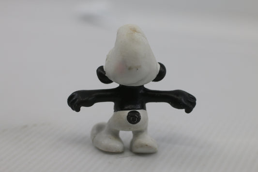 RARE Angry Smurf 20007 Black Teeth Red Eye Vintage Figure Schleich Peyo 1966 HK