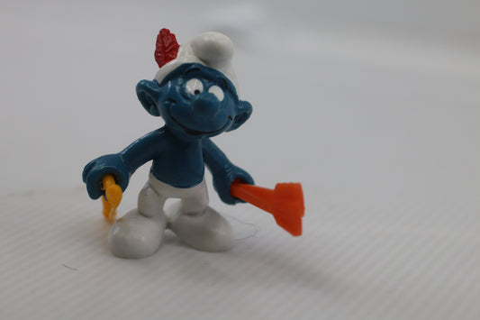 ARCHER SMURF - Bow & Arrow - Vintage SMURFS Bully PVC Figure