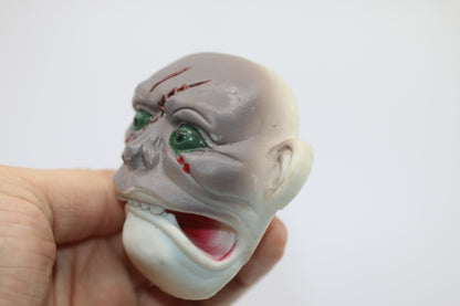 Rubber Monster Finger Puppet Heads Lot of 2 Halloween Horror Toy