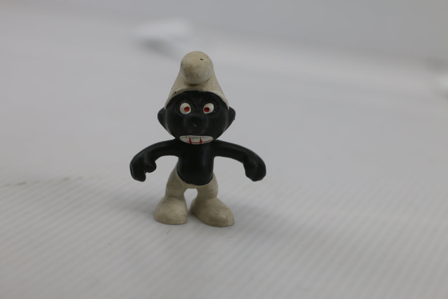 RARE Angry Smurf Black Teeth Vintage Figure Schleich Peyo Germany 1966 #2